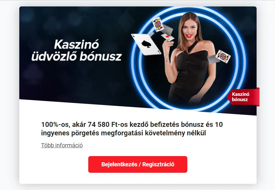 Üdvözlő bonusz a kaszinóban
