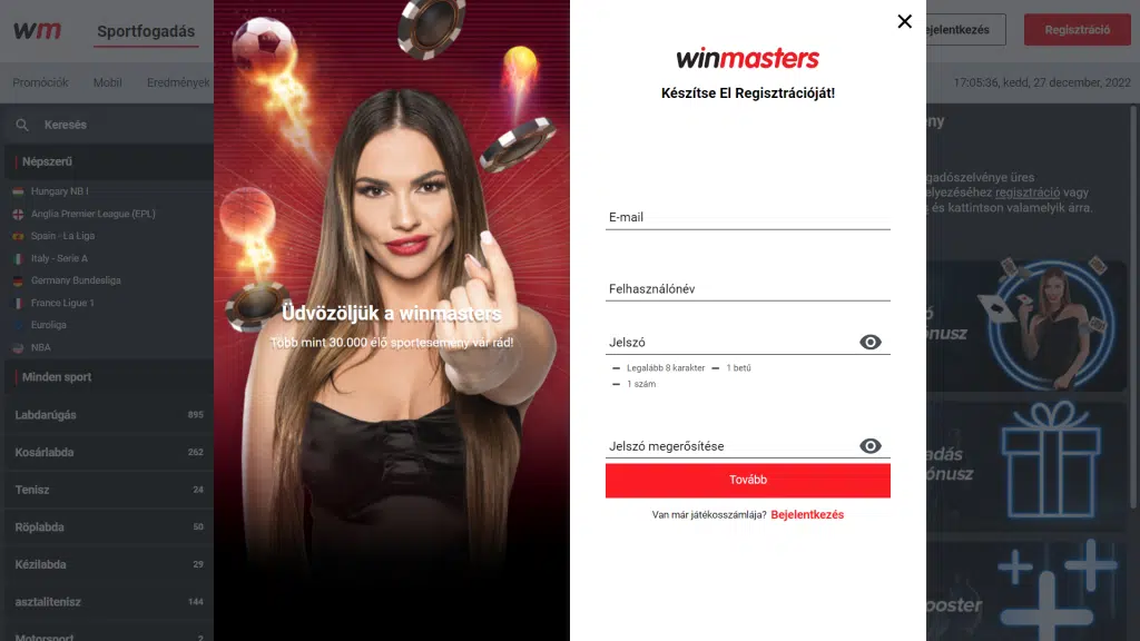 A regisztráció folyamata